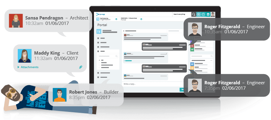 Collaborate on your AEC projects with Synergy project management software.