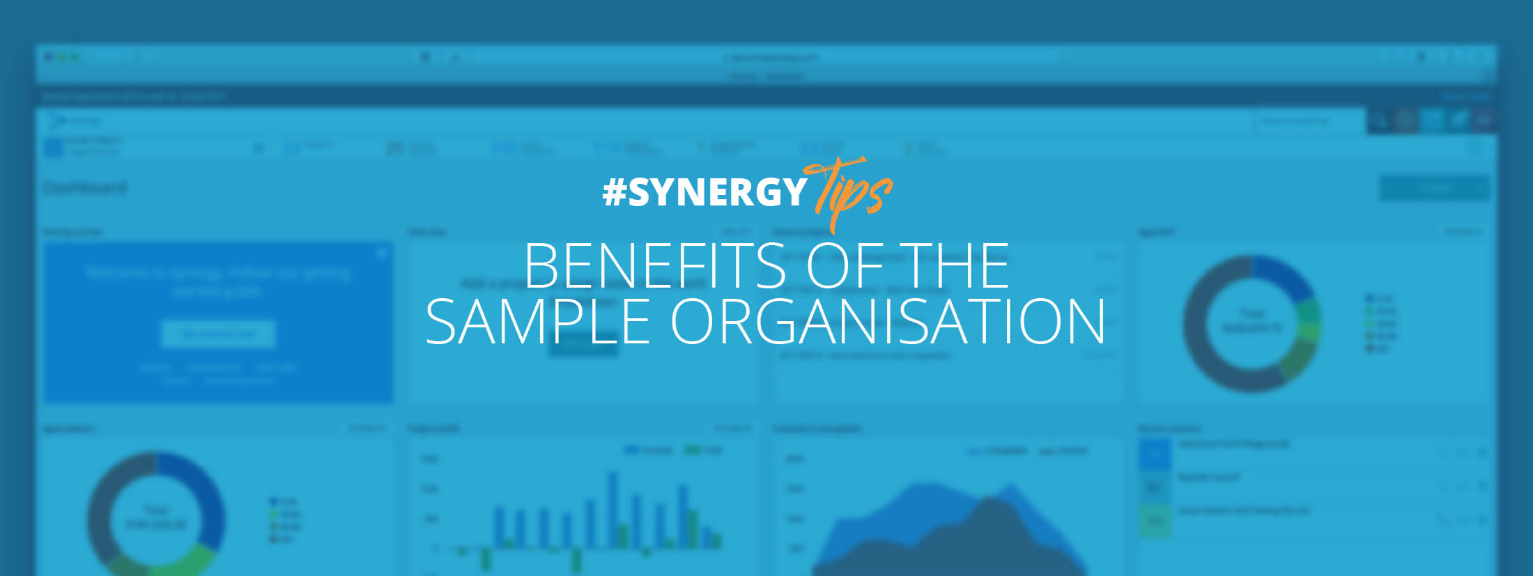 Benefit from using the Synergy sample organisation.
