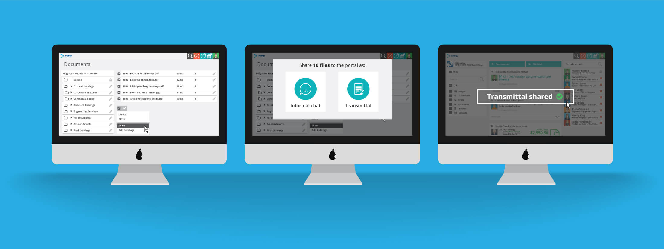 Transmittals simplified — your future of project information management.