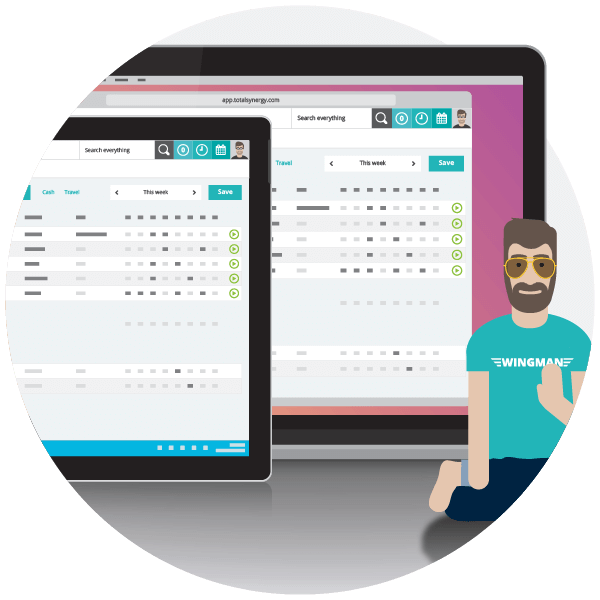 Project accounting features illustration