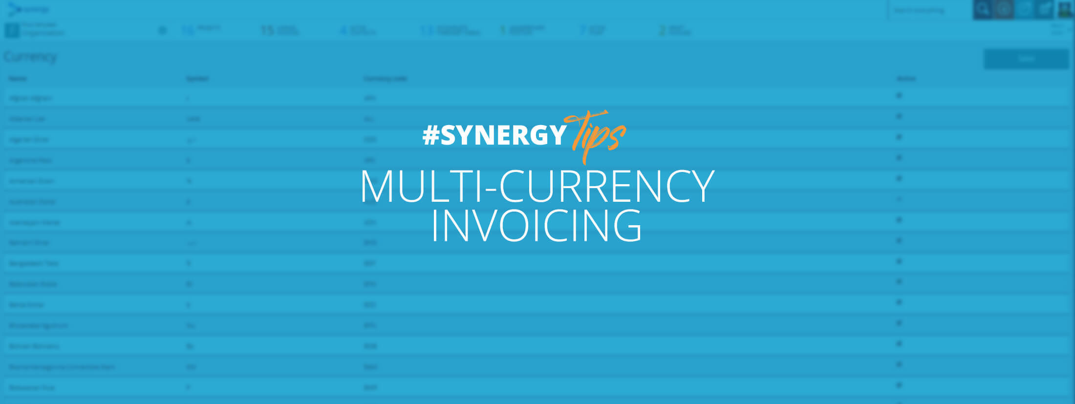 #SynergyTips — Multi-currency invoicing